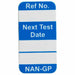 TagInsert Blue/White 1-21/64inH PK100