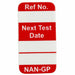Tag White/Red 1-5/16inH 45/64inW PK100