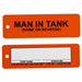 Tag White/Black/Orange 2inH PK100