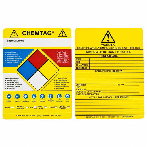 Chemtag Insert 5 3/4in H PK100