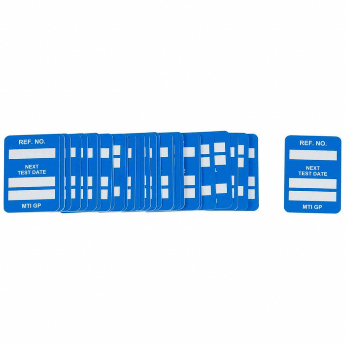 Tag White/Blue 1-3/4inH 1-1/4inW PK100