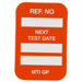 Tag White/Red 1-3/4inH 1-1/4inW PK100