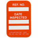 Tag White/Orange 1-3/4inH 1-1/4inW PK100