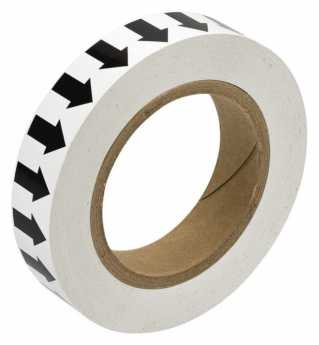 D3612 Arrow Tape White 1in W 90ft Roll L