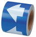 D3614 Arrow Tape Blue 4in W 90ft Roll L