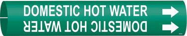 Pipe Marker Domestic Hot Water 13/16in H