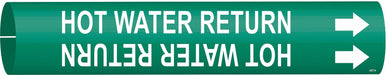 Pipe Marker Hot Water Return 11/16in H