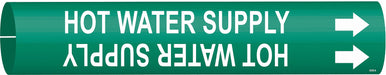 Pipe Marker Hot Water Supply 13/16in H