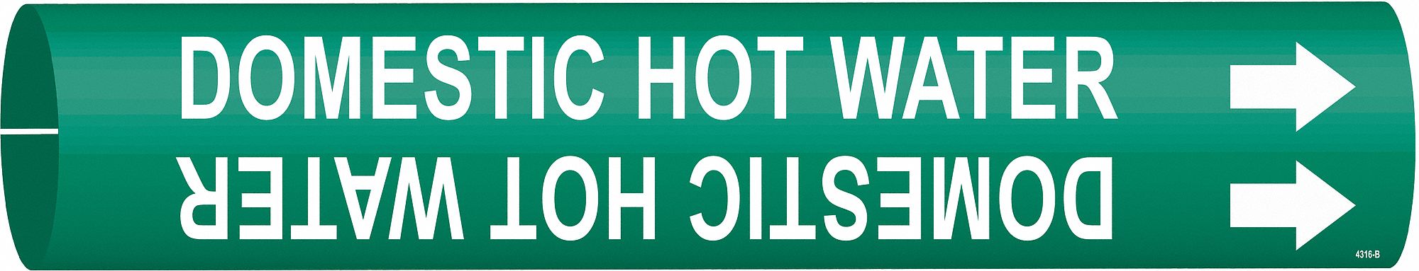 Pipe Marker Domestic Hot Water 7/8in H