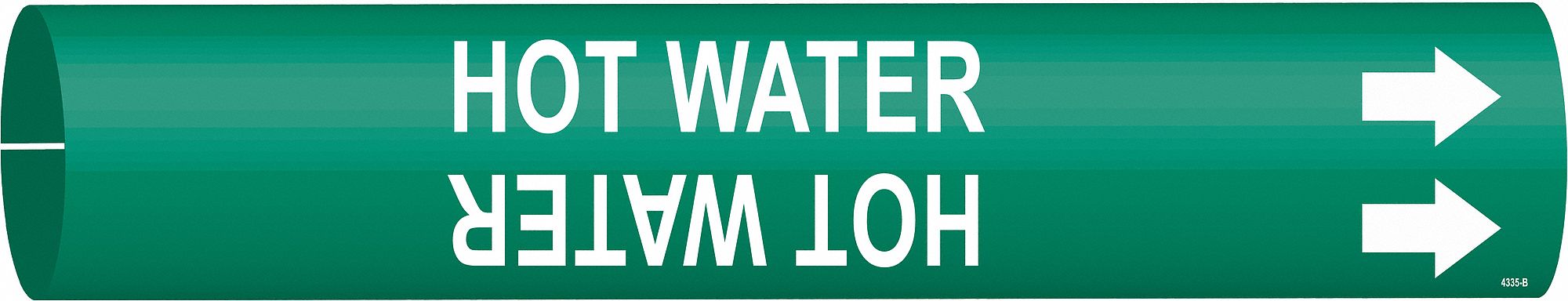Pipe Marker Hot Water 7/8 in H 7/8 in W