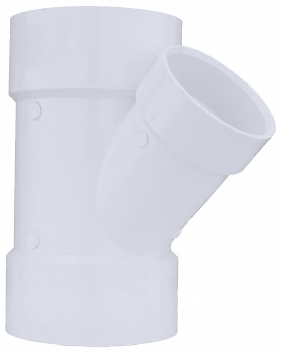 PVC Wye 4 in  6 in Hub 6 in