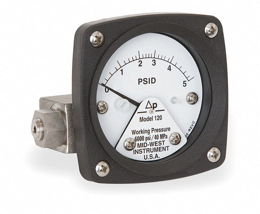 D0755 Pressure Gauge 0 to 5 psi