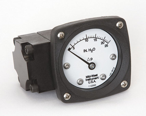 Pressure Gauge 0 to 25 In H2O