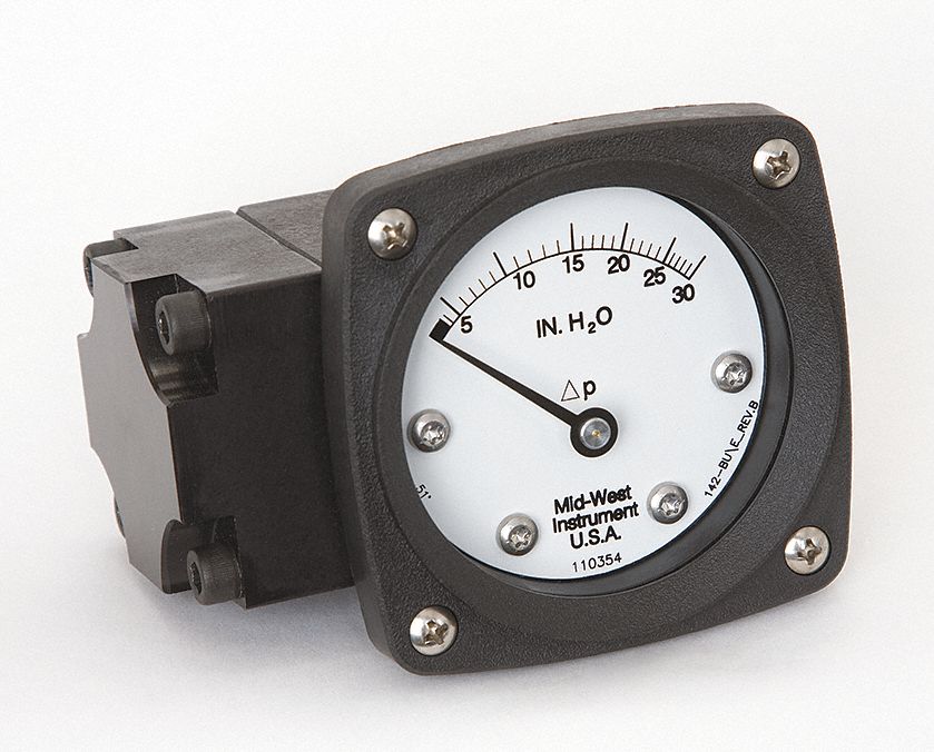 Pressure Gauge 0 to 30 In H2O