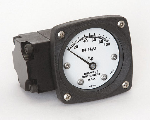 Pressure Gauge 0 to 100 In H2O