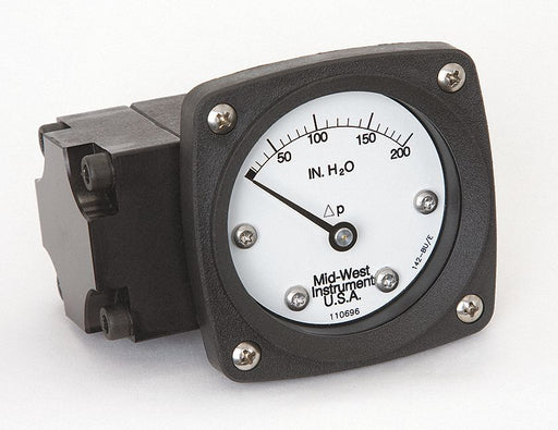 D0756 Pressure Gauge 0 to 200 In H2O