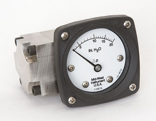 Pressure Gauge 0 to 20 In H2O