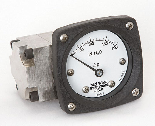 Pressure Gauge 0 to 200 In H2O
