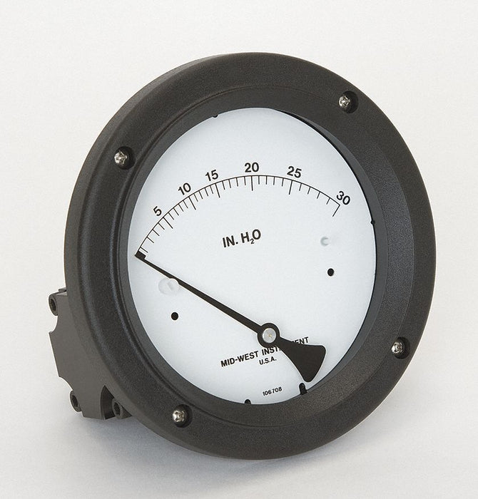 Pressure Gauge 0 to 30 In H2O