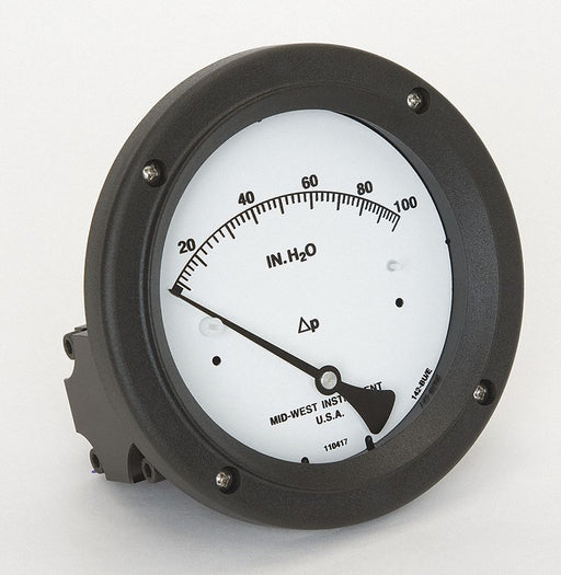 Pressure Gauge 0 to 100 In H2O