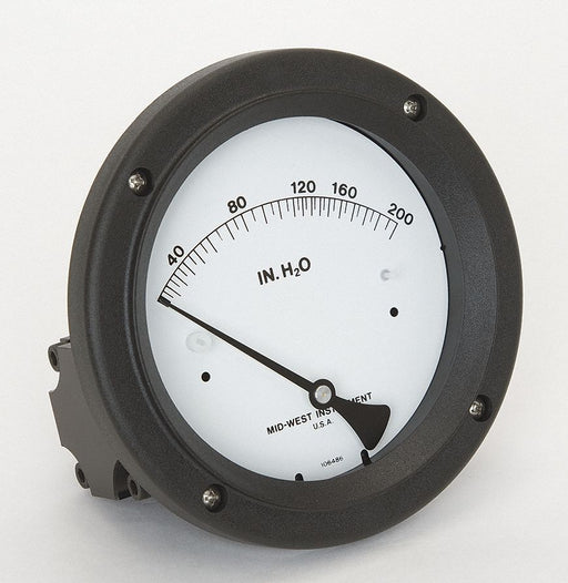 Pressure Gauge 0 to 200 In H2O