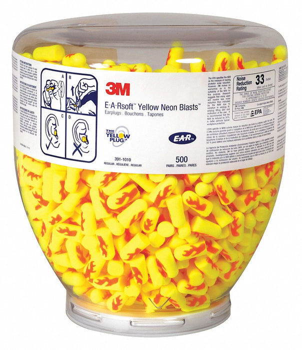 Ear Plug Dispensing System Yellow 33dB