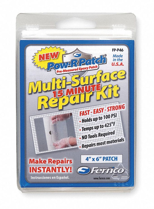 Pipe Repair Kit 6 W x 4 L Clear/Yellow