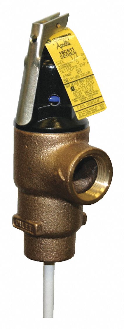 T and P Relief Valve FNPT 3/4 in Inlet