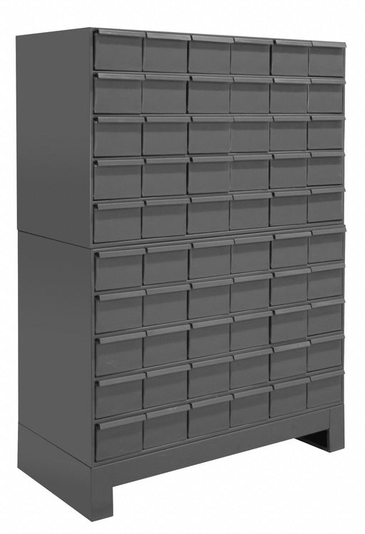 Enclosed Bin Shelving 48 H 60 Bins Gray