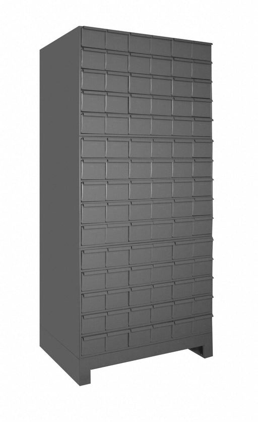 Enclsd Bin Shlving 68-3/8 H 90 Bins Gry