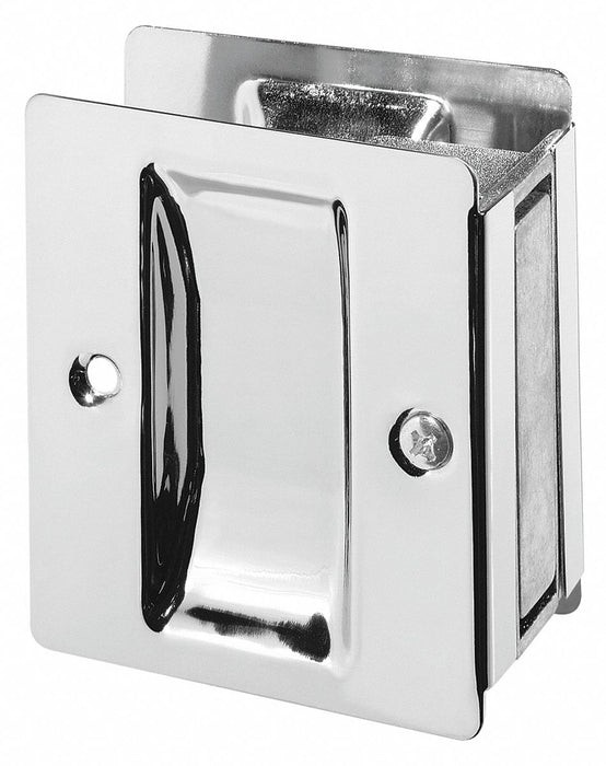 Tray Pull Silver Brass 2 1/2 in W