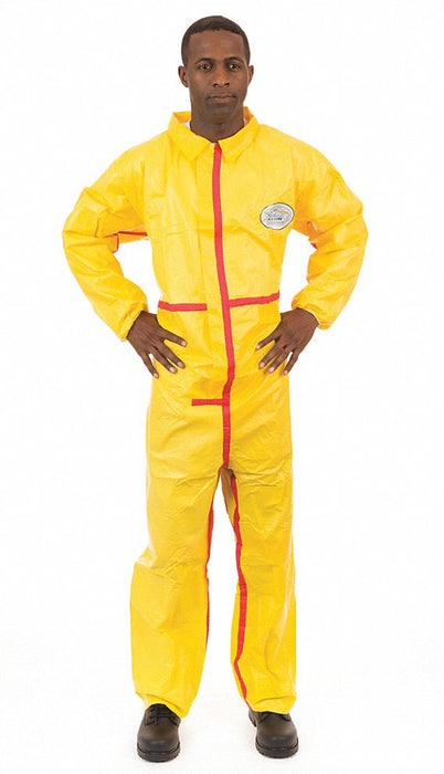 Collared Coverall Elastic Yellow 2XL PK6