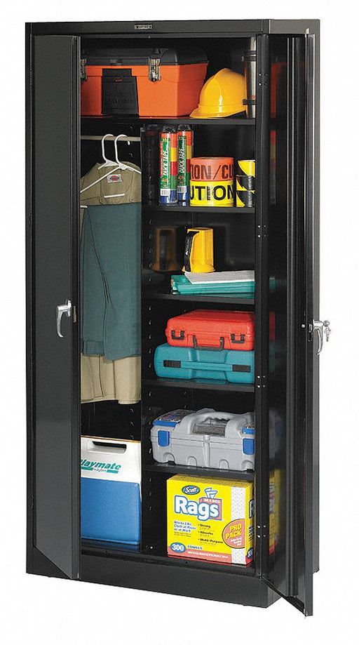 Storage Cabinet 78 x36 x24 Black 5Shlv