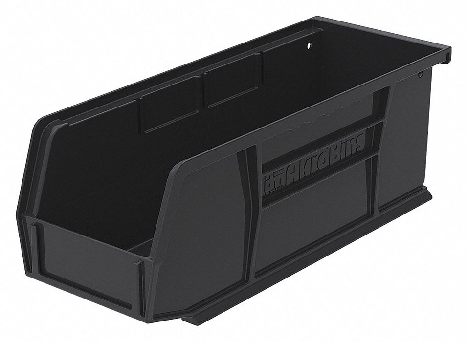 F8685 Hang and Stack Bin Black Plastic 4 in