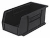 F8657 Hang and Stack Bin Black Plastic 5 in