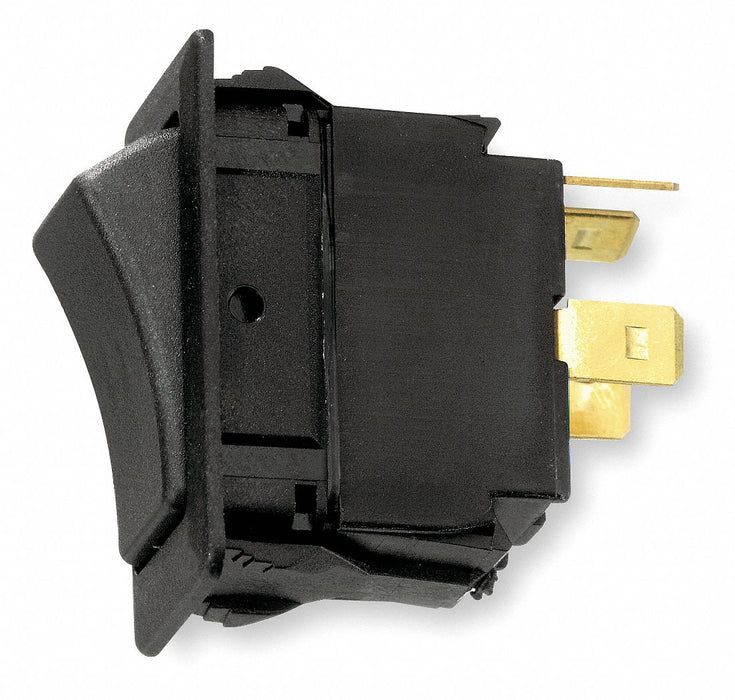 MarineRockerSwtch NoLens/Lamp Blk On/Off