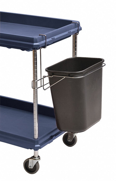 Wastebasket Black Plastic 27-1/2 in H