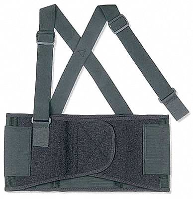 H9893 Back Support w/Suspenders Black XS