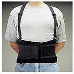 Back Support w/Suspenders Black L