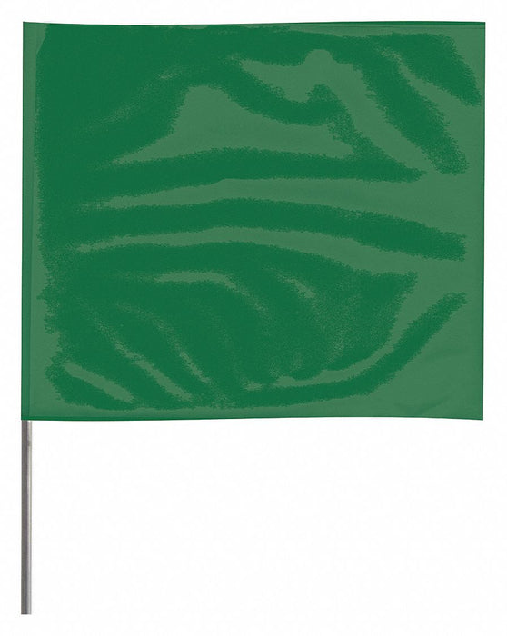 MarkingFlag Green Vinyl 4inH PK100