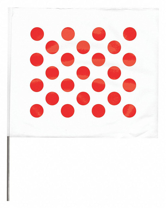 Marking Flag 18  Red/White PVC PK100