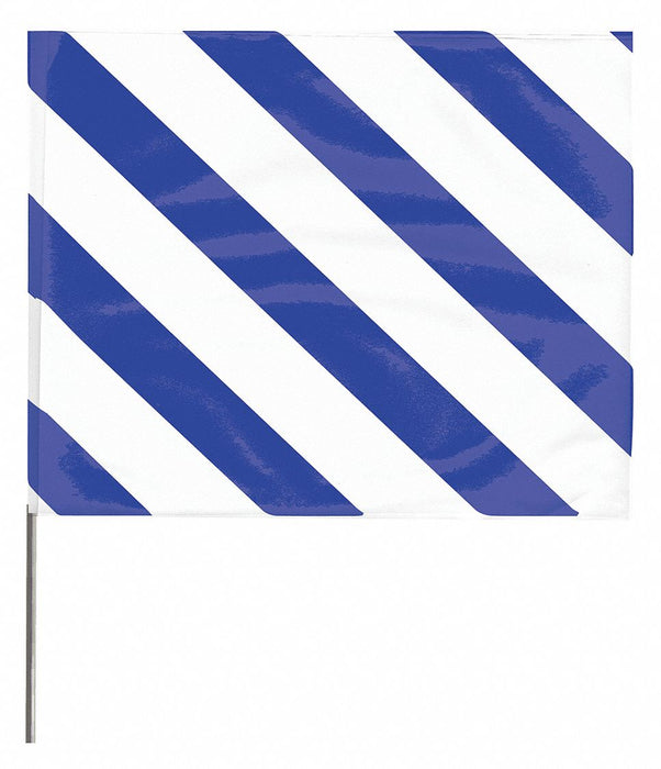 MarkingFlag Blue/White Vinyl 4inH PK100