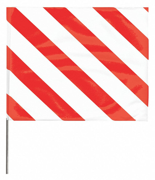 MarkingFlag Red/White Vinyl 4inH PK100