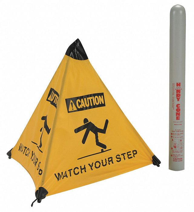 Floor Sign Yellow Nylon 18 in H