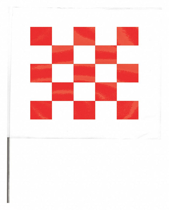 Marking Flag 30  Red/White PVC PK100