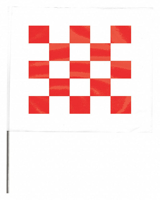 MarkingFlag Red/White Vinyl 4inH PK100