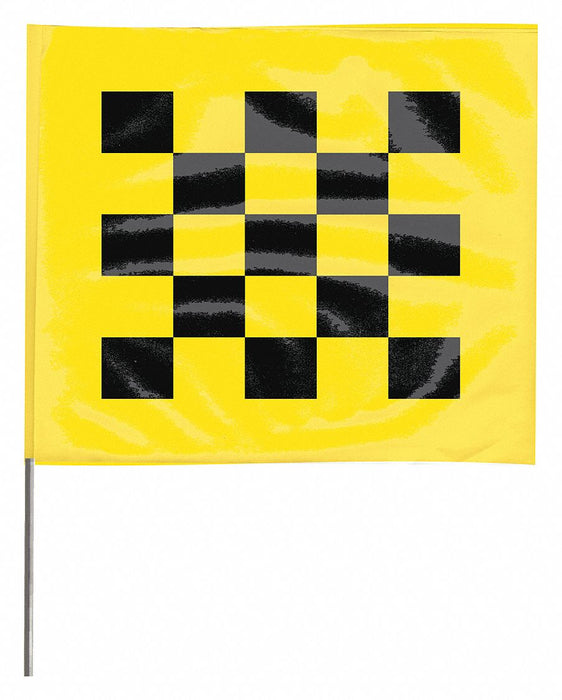 Marking Flag 30 Black/Yellow PVC PK100