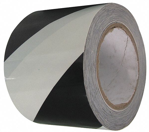 Floor Tape Black/White 3 inx108 ft Roll