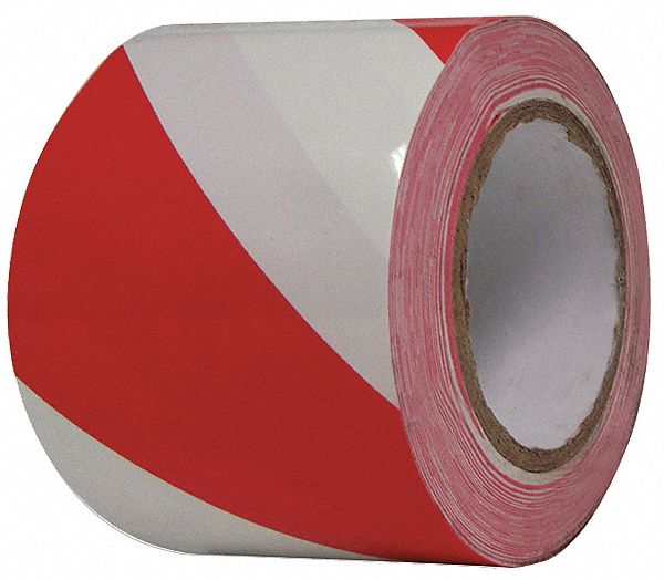 Floor Tape Red/White 3 inx108 ft Roll