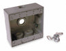 Weatherproof Box 2Gang 4Inlet 3/4 Hub